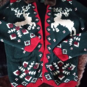 Ralph Lauren festive Reindeer Knit Cardigan